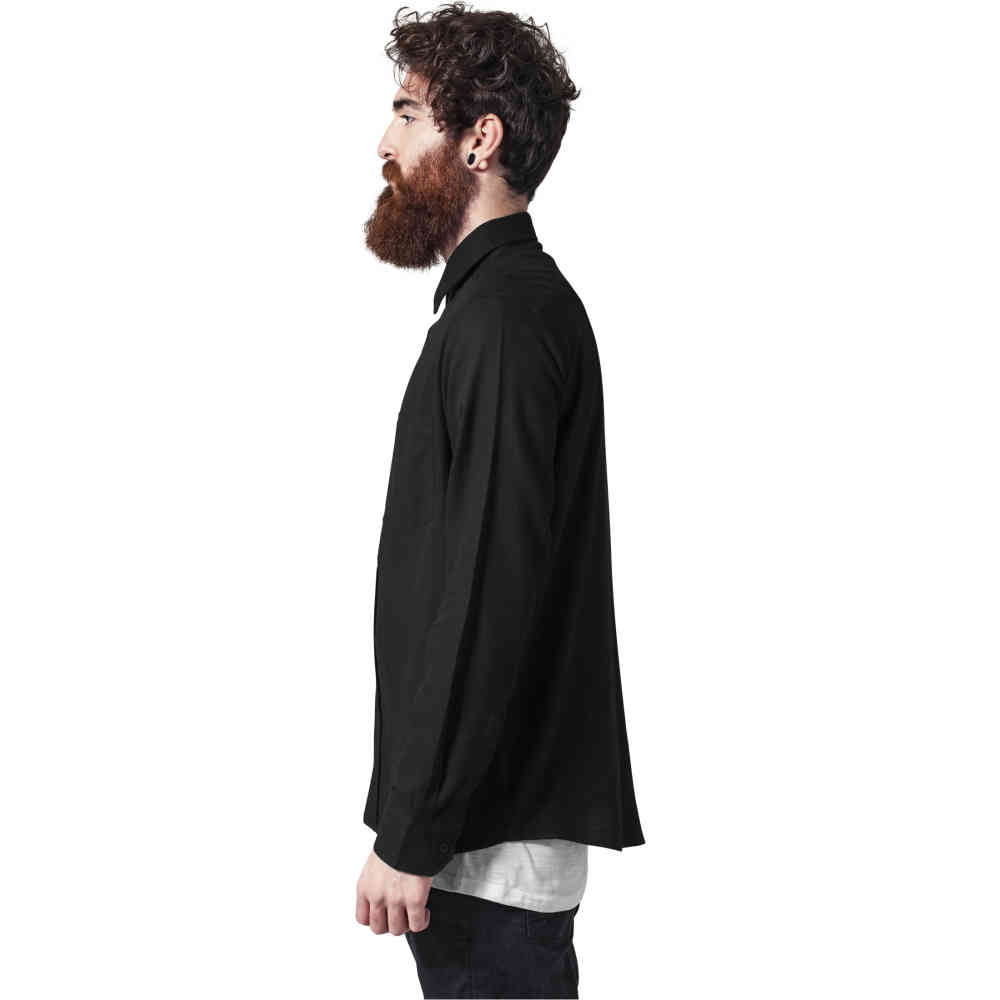 Urban Classics - Checked Flanell Chemisier - Noir